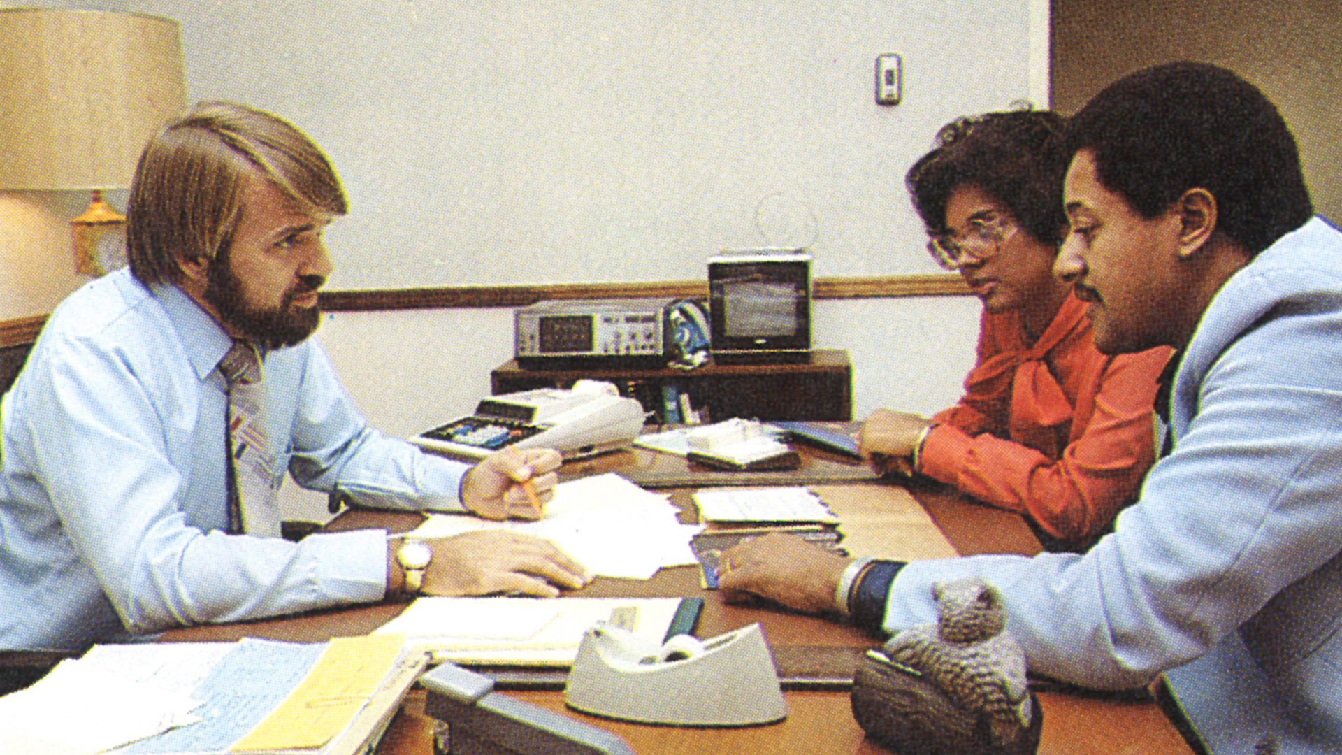 STRS Ohio benefits counseling session in the 1970s